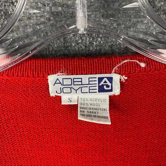 Adele Joyce Cardigan Women's Small Acrylic Wool Blend Adults Red S - Picture 3 of 8